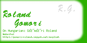 roland gomori business card